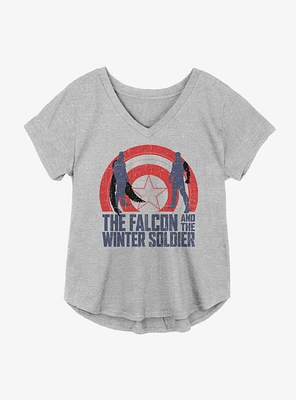 Marvel The Falcon And Winter Soldier Rising Shield Girls Plus T-Shirt