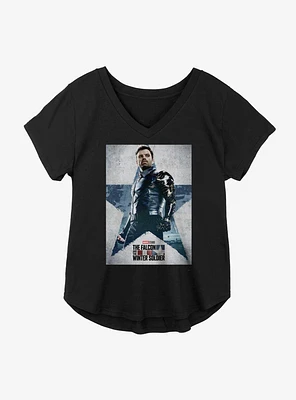 Marvel The Falcon And Winter Soldier Bucky Poster Girls Plus T-Shirt