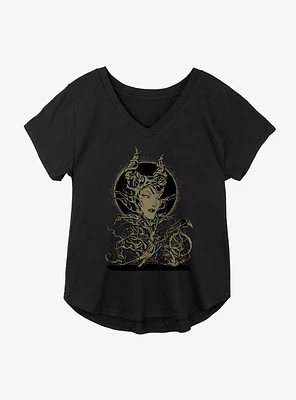 Disney Sleeping Beauty Maleficent Spinwheel Girls Plus T-Shirt