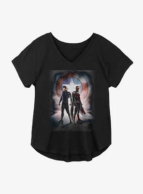 Marvel The Falcon And Winter Soldier Glorious Poster Girls Plus T-Shirt