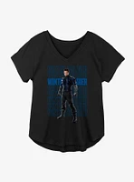 Marvel The Falcon And Winter Soldier Bucky Repeating Text Girls Plus T-Shirt
