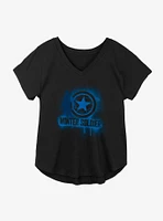 Marvel The Falcon And Winter Soldier Bucky Spray Paint Girls Plus T-Shirt