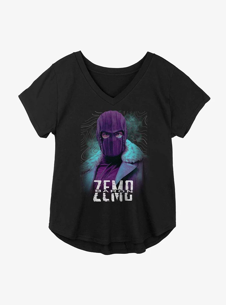 Marvel The Falcon And Winter Soldier Baron Zemo Masked Girls Plus T-Shirt