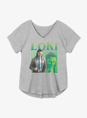 Marvel Loki Time Variant Authority Stacked Girls Plus T-Shirt