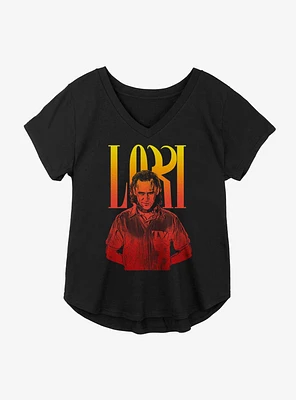 Marvel Loki Fierce Title Pose Girls Plus T-Shirt