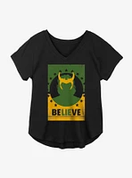 Marvel Loki Believe Girls Plus T-Shirt