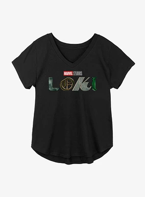 Marvel Loki Logo Girls Plus T-Shirt
