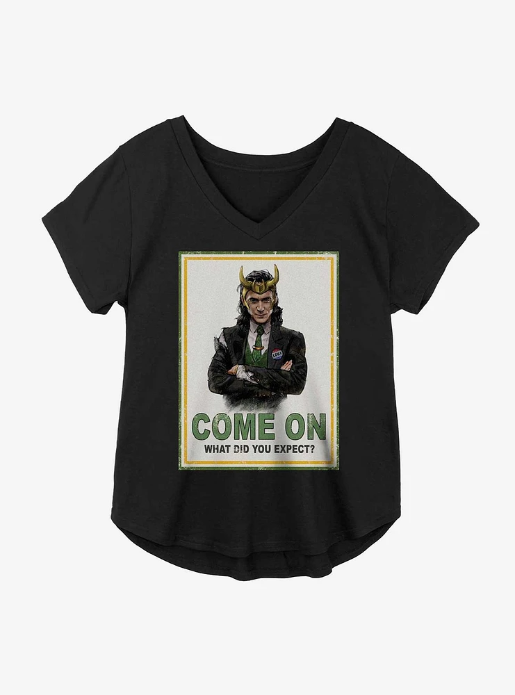 Marvel Loki What Did You Expect? Girls Plus T-Shirt