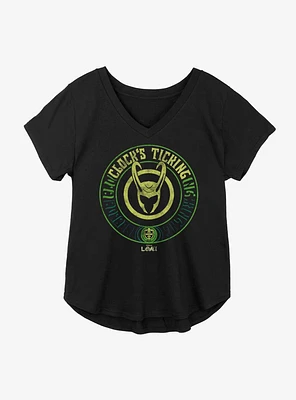 Marvel Loki Clock's Ticking Girls Plus T-Shirt