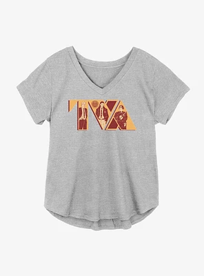 Marvel Loki TVA Fill Logo Girls Plus T-Shirt