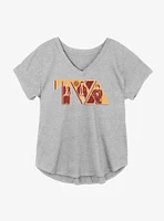 Marvel Loki TVA Fill Logo Girls Plus T-Shirt