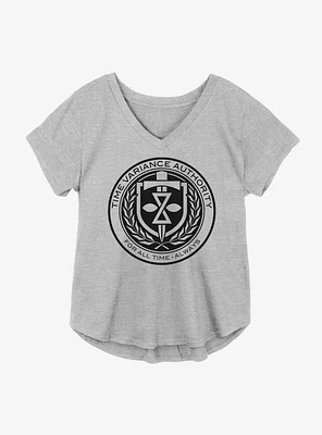Marvel Loki Time Variance Authority Crest Girls Plus T-Shirt