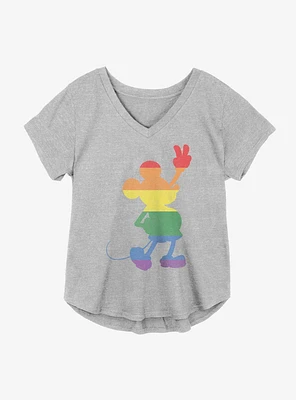 Disney Mickey Mouse Pride Love Is Girls Plus T-Shirt