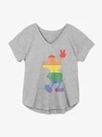 Disney Mickey Mouse Pride Love Is Girls Plus T-Shirt