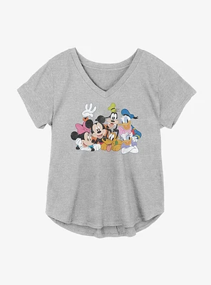 Disney Mickey Mouse Group Girls T-Shirt Plus