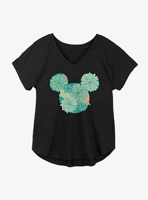 Disney Mickey Mouse Succulents Girls Plus T-Shirt