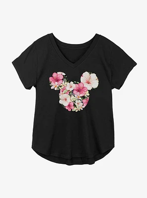 Disney Mickey Mouse Tropical Logo Girls Plus T-Shirt