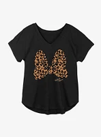 Disney Minnie Mouse Animal Print Bow Girls Plus T-Shirt