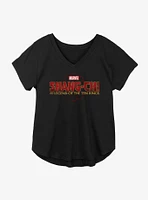 Marvel Shang-Chi And The Legend Of Ten Rings Title Logo Girls Plus T-Shirt