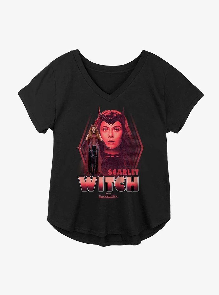 Marvel WandaVision Scarlet Witch Portrait Stack Girls Plus T-Shirt