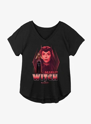 Marvel WandaVision Scarlet Witch Portrait Stack Girls Plus T-Shirt