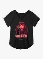 Marvel WandaVision Scarlet Witch Portrait Stack Girls Plus T-Shirt