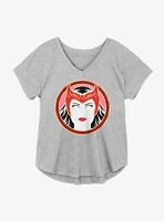 Marvel WandaVision Scarlet Witch Outline Girls Plus T-Shirt