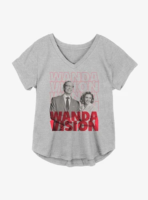Marvel WandaVision Repeating Text Girls Plus T-Shirt