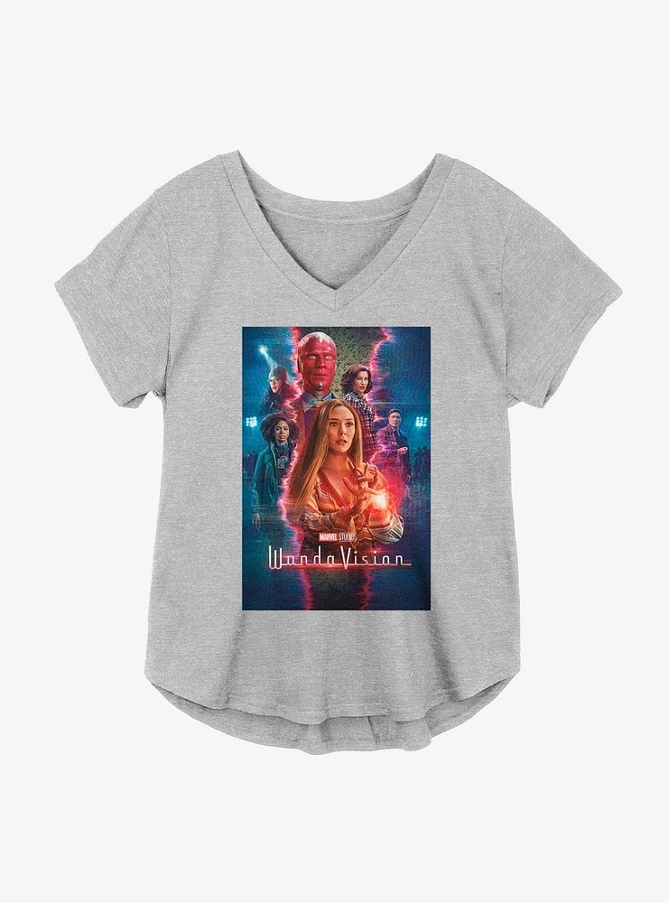 Marvel WandaVision TV Magic Poster Girls Plus T-Shirt