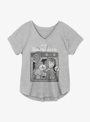 Marvel WandaVision Vintage TV Girls Plus T-Shirt