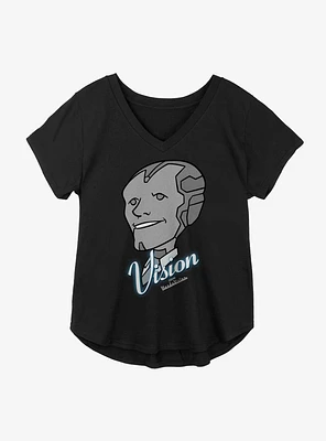 Marvel WandaVision Vision Grins Girls Plus T-Shirt