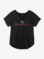 Marvel Wandavion Title Logo Girls Plus T-Shirt