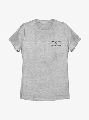 Yellowstone Dutton Ranch Chest Hit Black Womens T-Shirt