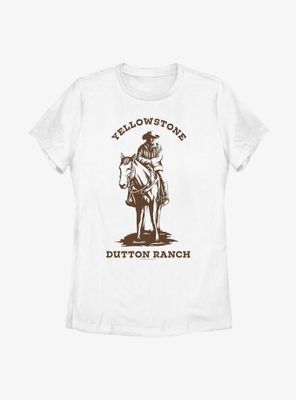 Yellowstone Man On Horse Brown Womens T-Shirt