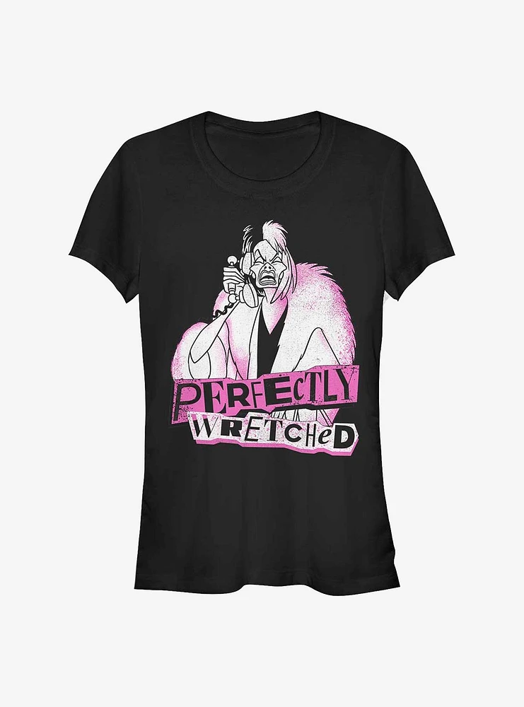 Disney Cruella Perfectly Wretched Girls T-Shirt