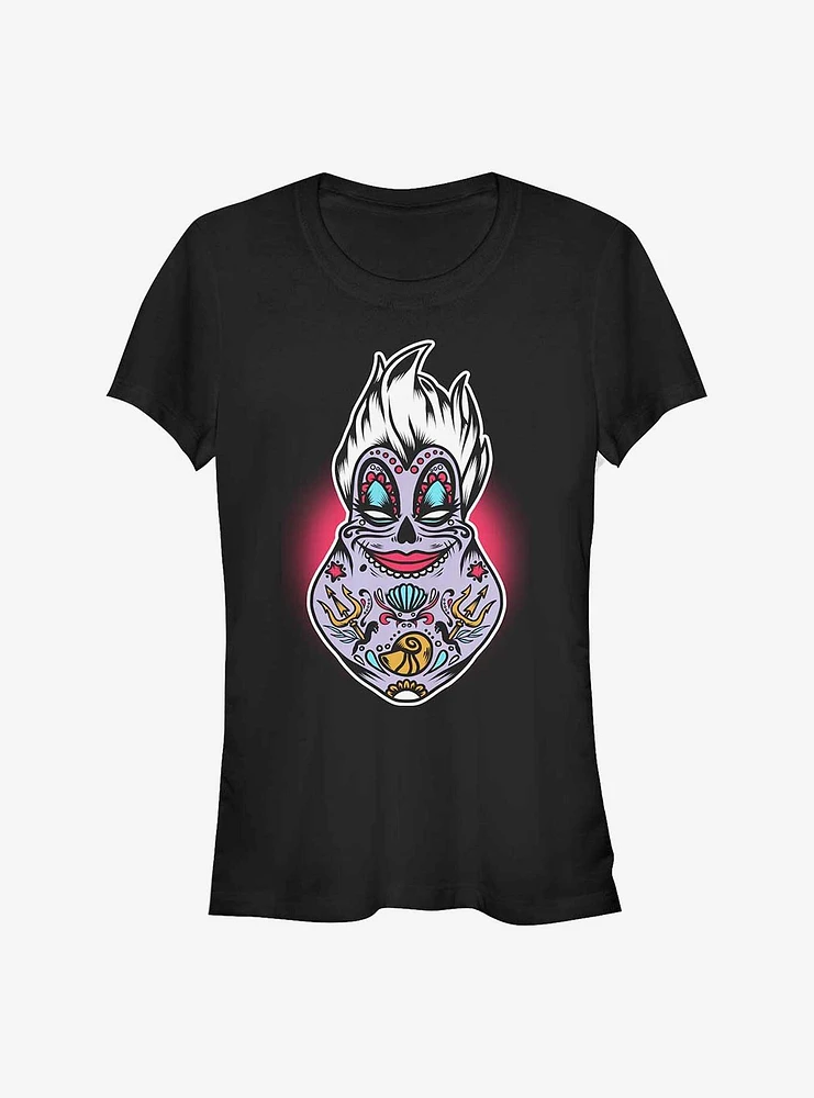 Disney The Little Mermaid Sugar Skull Ursula Girls T-Shirt