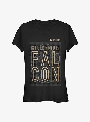 Star Wars Falcon Fighter Girls T-Shirt