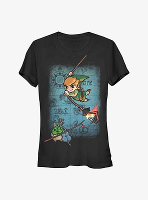 Nintendo Zelda Map Swing Girls T-Shirt