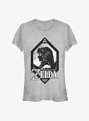 Nintendo Zelda Silhouette Shield Girls T-Shirt