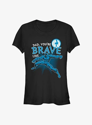 Marvel Black Panther Brave Like Dad Girls T-Shirt