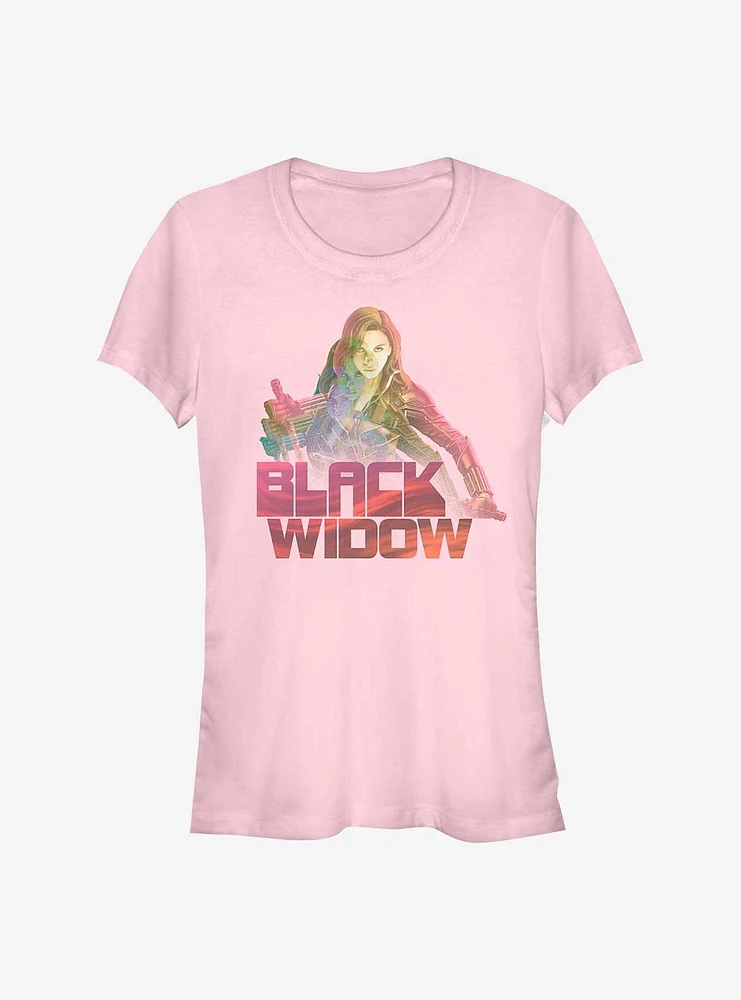 Marvel Black Widow Ombre Girls T-Shirt