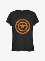 Marvel Captain America Orange Shield Girls T-Shirt