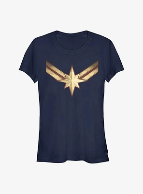 Captain Marvel Costume Symbol Girls T-Shirt