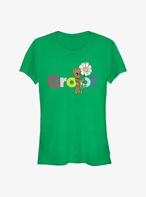 Marvel Guardians Of The Galaxy Groot Flower Girls T-Shirt