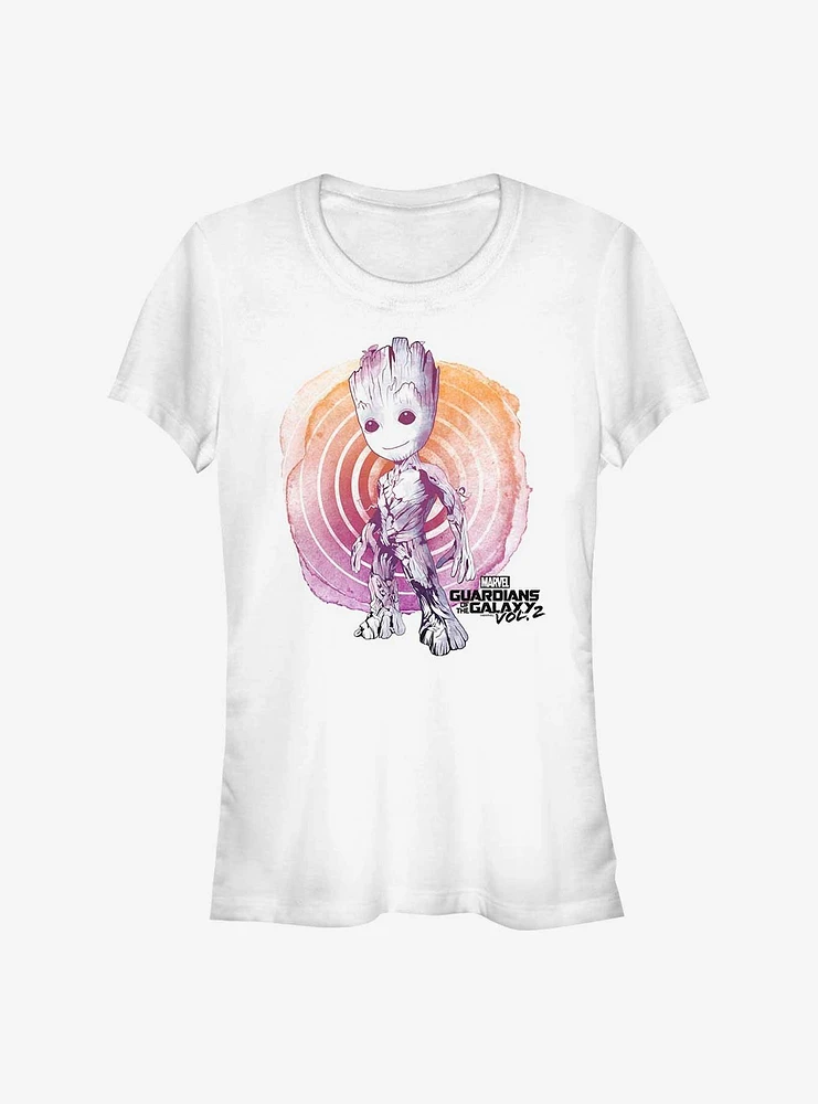 Marvel Guardians Of The Galaxy Groot Watercolor Girls T-Shirt