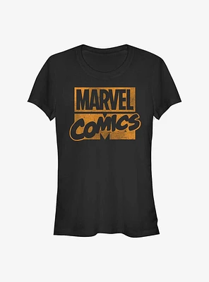 Marvel Comics Orange Logo Girls T-Shirt
