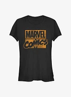 Marvel Comics Orange Logo Girls T-Shirt