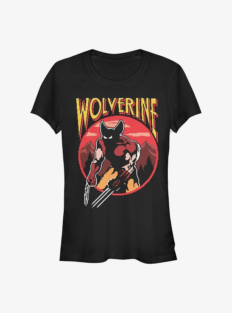 Marvel Wolverine Pixel Game Girls T-Shirt