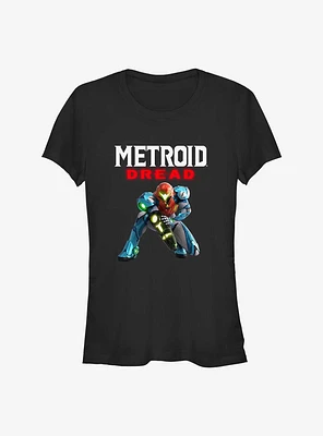 Nintendo Metroid Dread Samus Logo Lockup Girls T-Shirt