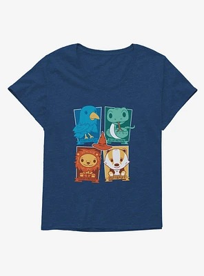 Harry Potter Cute House Mascots Girls T-Shirt Plus